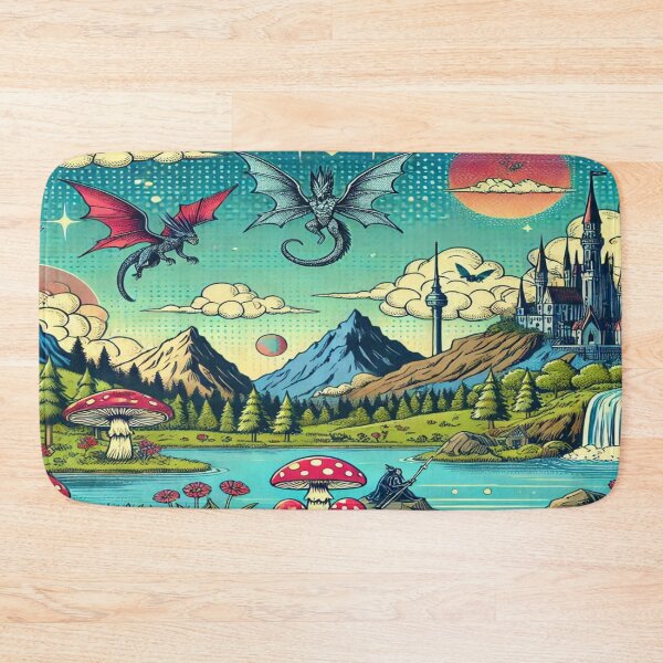 Item preview, Magical Pop Art Dreamscape – Fantastic creatures in a colorful, surreal wonderland designed and sold by FotoworldEdel.