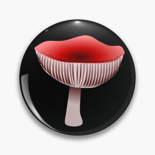 Item preview, Red juicy russula mushroom with white stem, with visible gills designed and sold by katecheerycake.