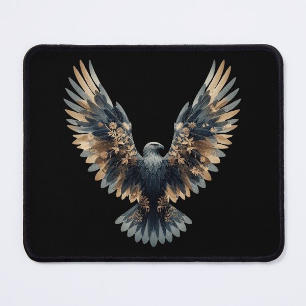 Item preview, Floral Eagle Wings Spread Artwork – Botanical Majestic Bird Design designed and sold by gkhanco.