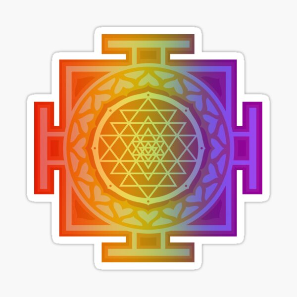 Item preview,  Rainbow Sri Yantra Sacred Geometry Mandala designed and sold by MJ Koldewyn.