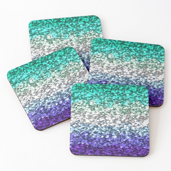 Item preview, Sparkly Glittery Sequin Abstract Digital MLM Pride Flag designed and sold by Chaos Queery.