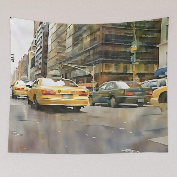 Item preview, Yellow Cabs, Red Lights designed and sold by RCWatercolours.