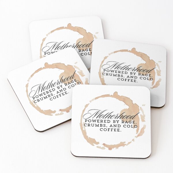 Item preview, Motherhood: Powered by Rage, Crumbs, and Cold Coffee – Funny Mom Sticker designed and sold by purexheart.