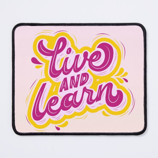 Item preview, 'LIVE AND LEARN' TYPOGRAPHY designed and sold by jasneetchopra27.
