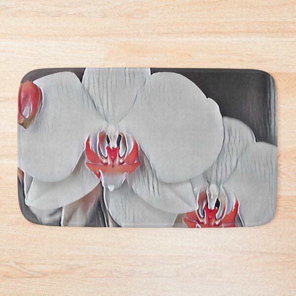 Item preview, 5 Reasons Elegant White Orchids with Red Centers Stand Out in Floral Art designed and sold by POETTICA.