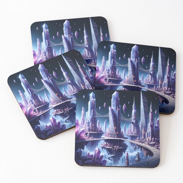 Item preview, Crystalline Cityscape designed and sold by Salmon Morejo Designs.