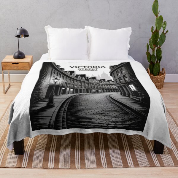 Item preview, Victoria Street Edinburgh – Retro Vintage Black and White Illustration of the Famous Old Town Street designed and sold by pod24.