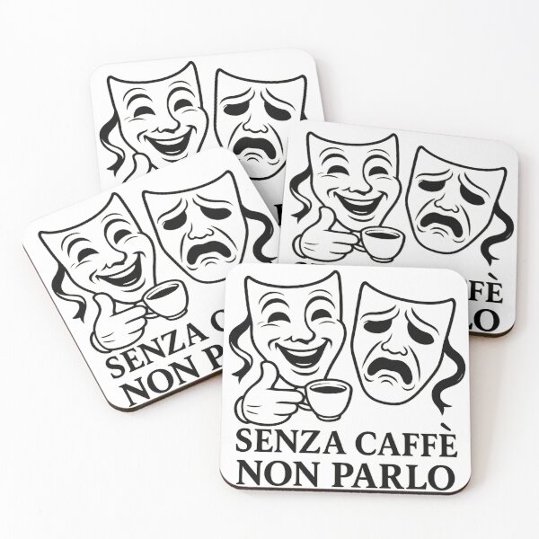 Item preview, No Talkie Before Coffee – Italian Drama Mask Edition designed and sold by ARS ORBA .