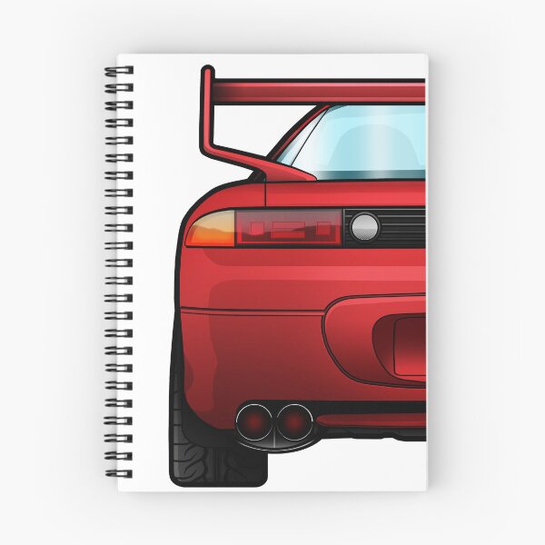Aperçu de l'œuvre Mitsubishi GTO 3000GT MK3 Rouge - bloc-notes créée et vendue par Ruptco-Designs.