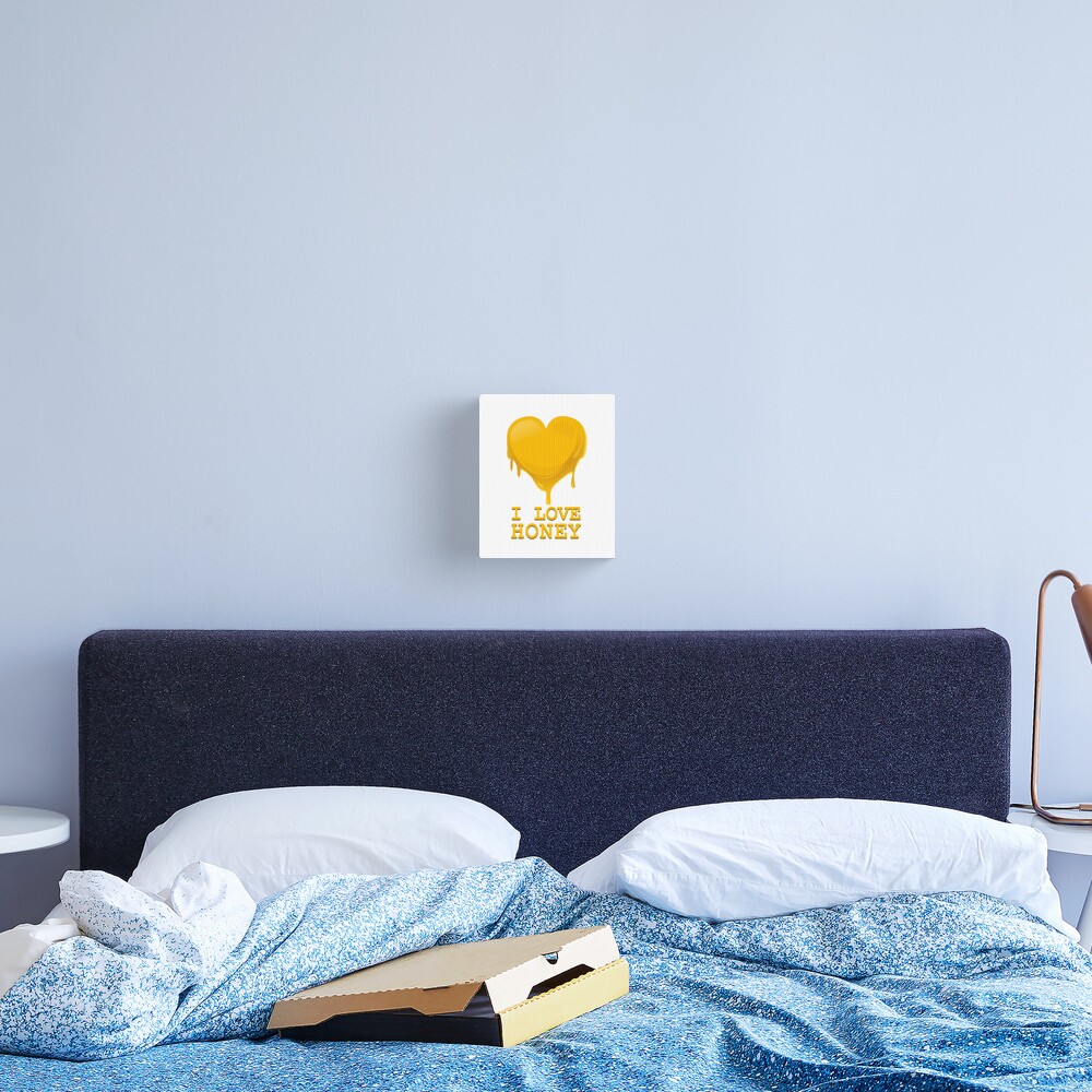 I Love Honey - Honey Heart Canvas Print for Sale by maxarus