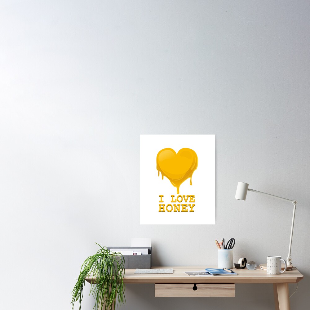 I Love Honey - Honey Heart Greeting Card for Sale by maxarus