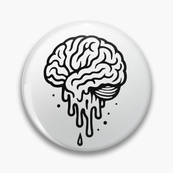 Item preview, Melting Mind – Trippy Gehirn Design in Schwarz-Weiß designed and sold by UltimateShadow.