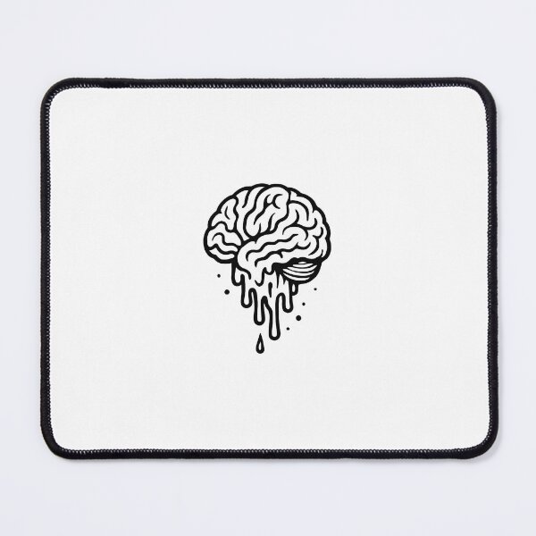 Item preview, Melting Mind – Trippy Gehirn Design in Schwarz-Weiß designed and sold by UltimateShadow.