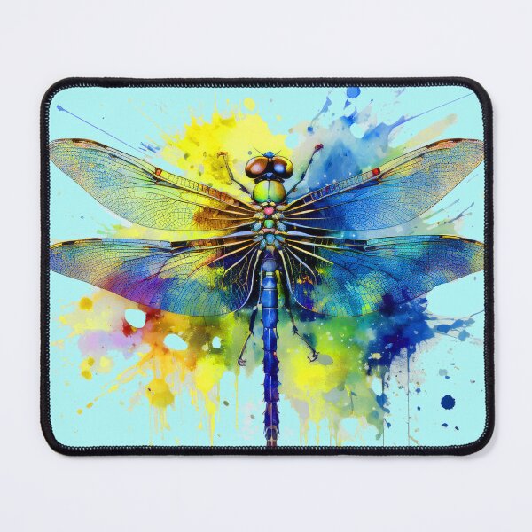 Item preview, Dragonfly watercolor splatter design designed and sold by Flower Magic .