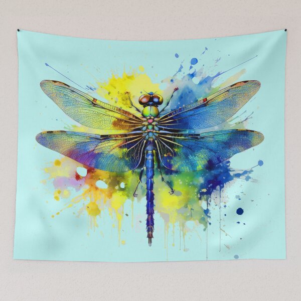 Item preview, Dragonfly watercolor splatter design designed and sold by Flower Magic .
