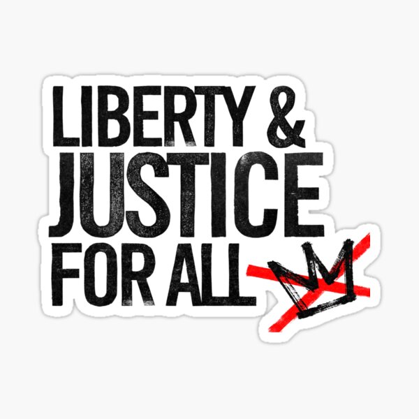 Vista previa del artículo con la obra «Libertad y justicia para todos», diseñado y vendido por ReadyForBread.