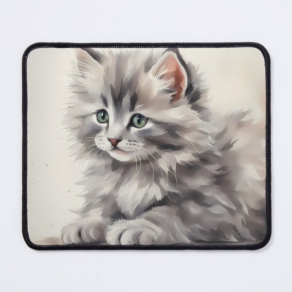 Item preview, Cute Fluffy Grey Kitten designed and sold by CalmnessbyChoice.