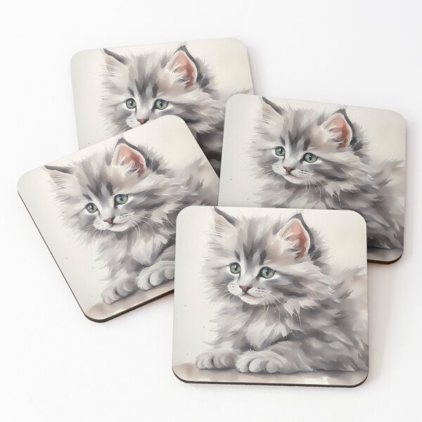 Item preview, Cute Fluffy Grey Kitten designed and sold by CalmnessbyChoice.