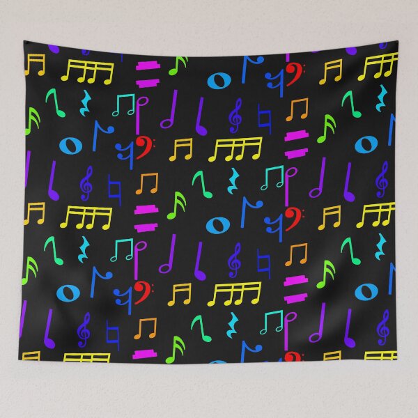 Item preview, Rainbow Music Notes designed and sold by Leapingdoe.