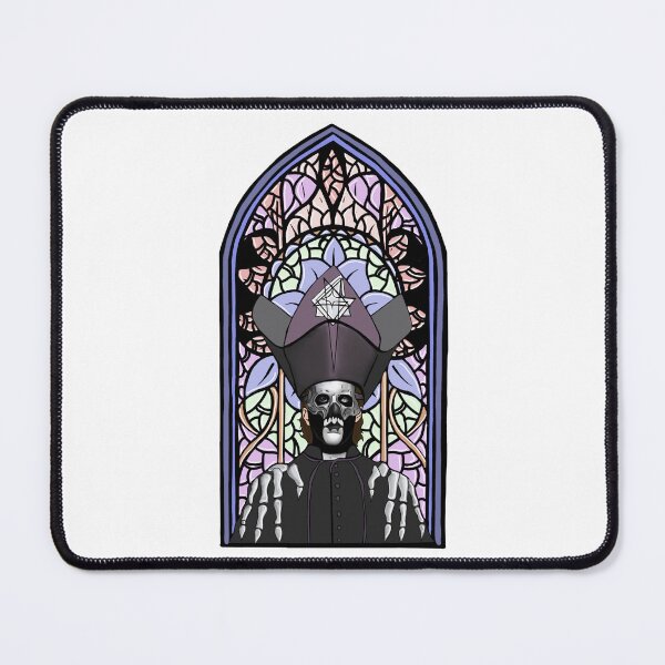 Item preview, Print of Ghost Papa Perpetua in stained glass designed and sold by JoToteTales.
