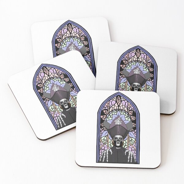Item preview, Print of Ghost Papa Perpetua in stained glass designed and sold by JoToteTales.