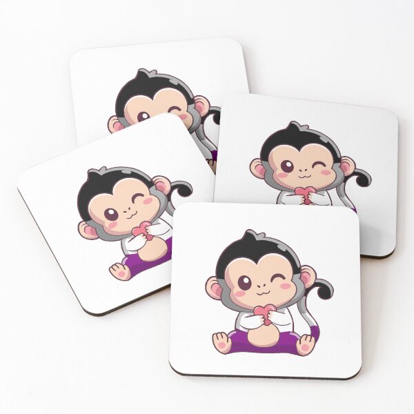 Item preview, Asexual Pride Monkey  designed and sold by Professional Monster Ami.