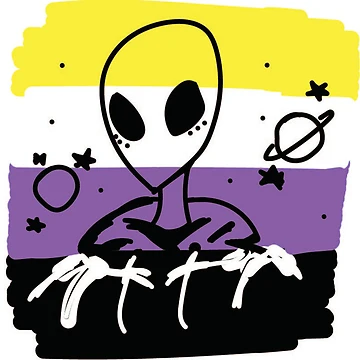 Artwork thumbnail, nonbinary alien by RubyIsNotCool