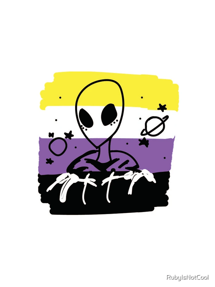 Thumbnail 4 of 4, iPhone Case, nonbinary alien designed and sold by RubyIsNotCool.