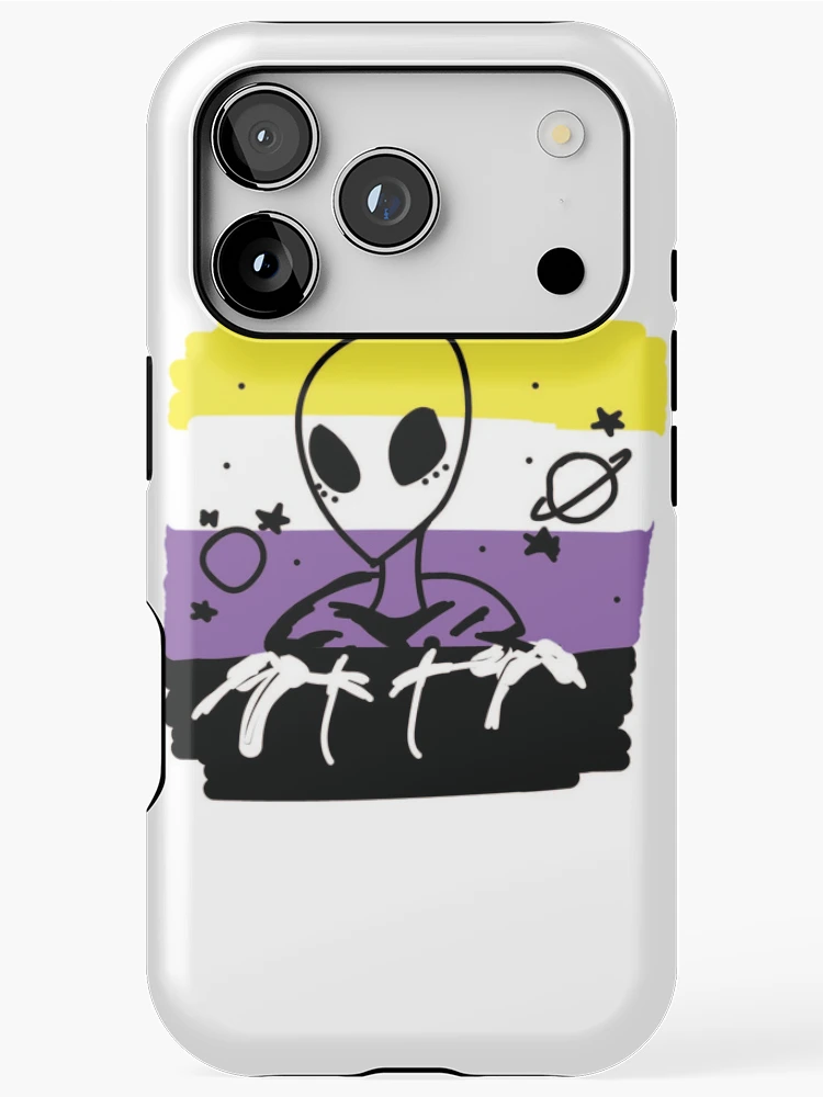 Thumbnail 1 of 4, iPhone Case, nonbinary alien designed and sold by RubyIsNotCool.