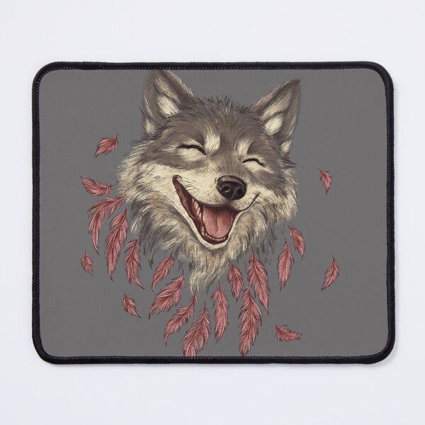 Item preview, Smiling Wolf T-Shirt,, Nature Lover Gift, Animal Illustration Tee, Unique Style, Gift for Him or Her, Funny wolf designed and sold by ArtbySvetik.