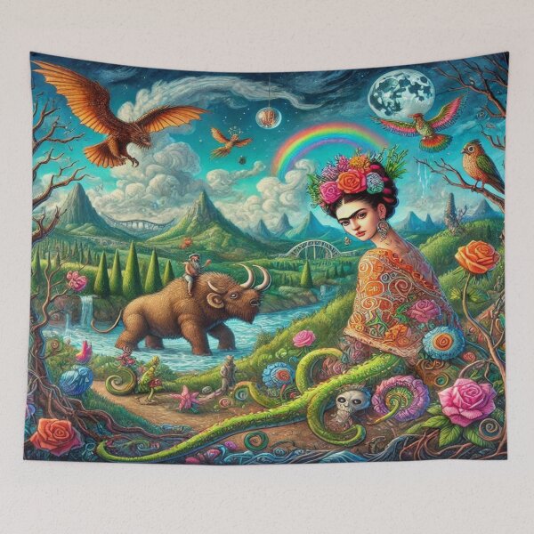 Item preview, Inspired by Surreal Mexican Art – Mystical Creatures & Symbolic Dreamscapes in vibrant expressive colors designed and sold by FotoworldEdel.