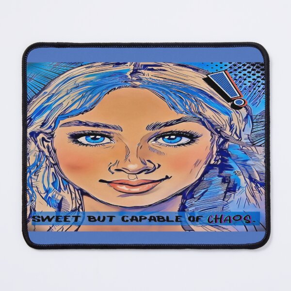 Item preview, Sweet But Capable of Chaos Girl Art designed and sold by gleefulme.