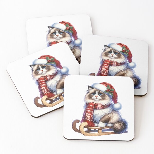 Item preview, Ragdoll Cat On A Sled - Ragdoll Cat Christmas designed and sold by TheAnimalZ00.