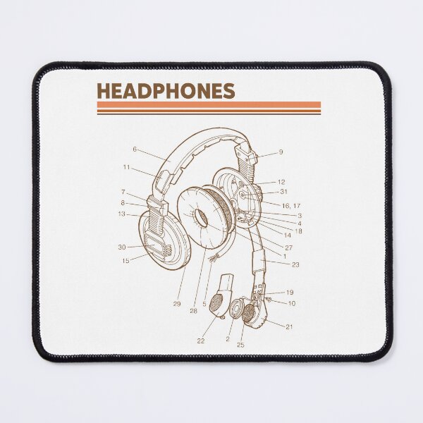Item preview, headphones - technical design designed and sold by salvaverde.