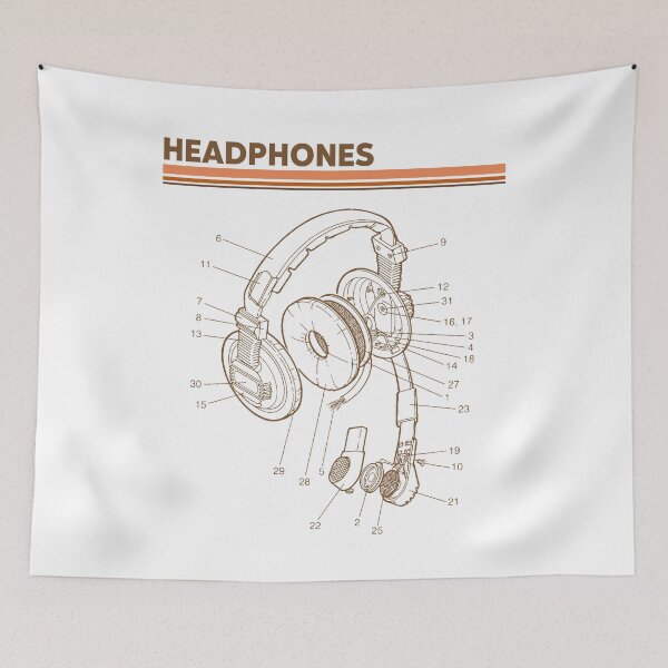 Item preview, headphones - technical design designed and sold by salvaverde.