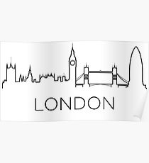 London city outline Poster
