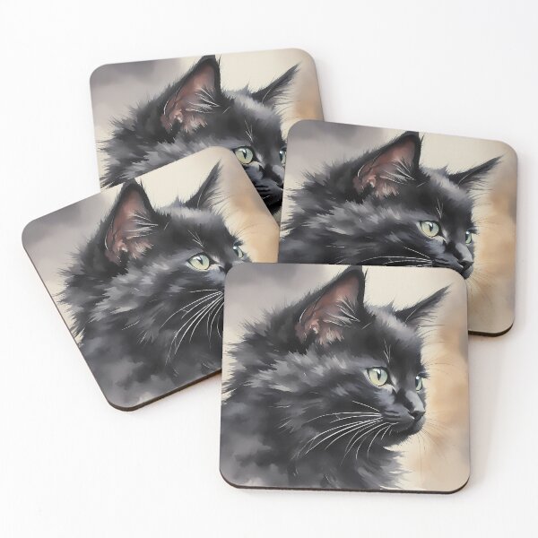 Item preview, Black Kitten Portrait designed and sold by CalmnessbyChoice.