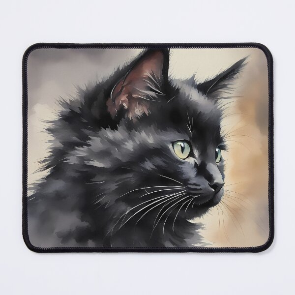 Item preview, Black Kitten Portrait designed and sold by CalmnessbyChoice.