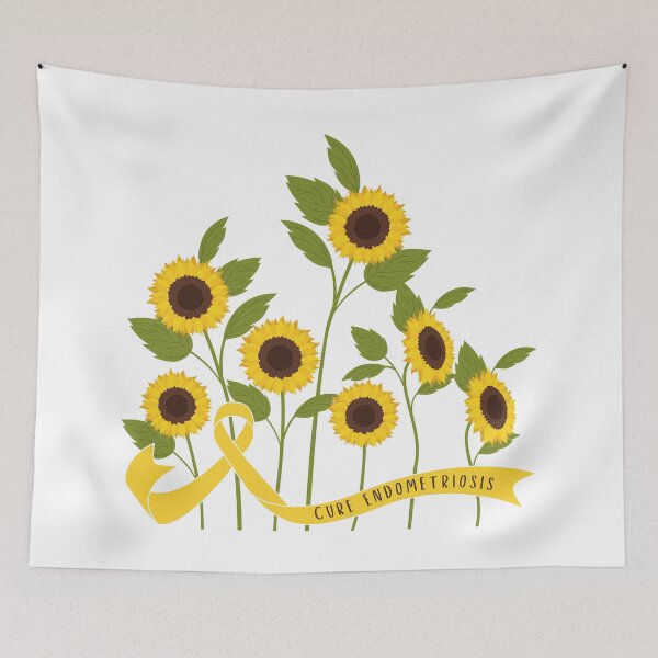 Item preview, Cure Endometriosis Sunflower Garden designed and sold by GreenBeanery.