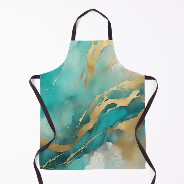 Item preview, Abstract Turquoise Gold designed and sold by CalmnessbyChoice.