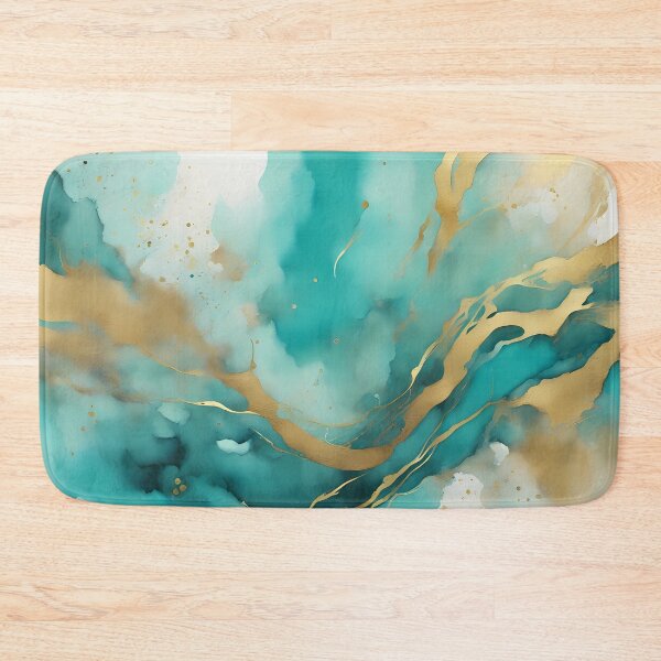 Item preview, Abstract Turquoise Gold designed and sold by CalmnessbyChoice.