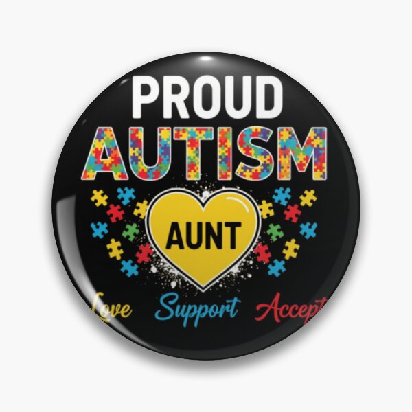 Item preview, Proud Autism Aunt Love Support Accept Help Awareness .Autistic Pride Day (June 18) designed and sold by Obinne.
