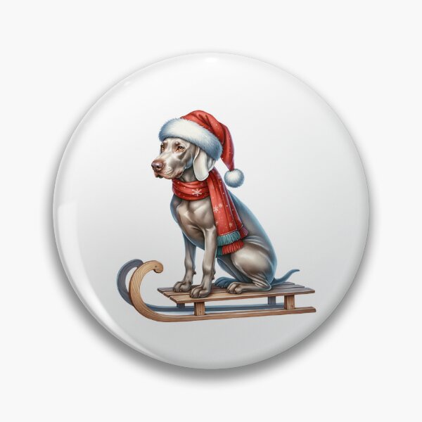 Item preview, Weimaraner Dog On A Sled - Weimaraner Christmas designed and sold by TheAnimalZ00.