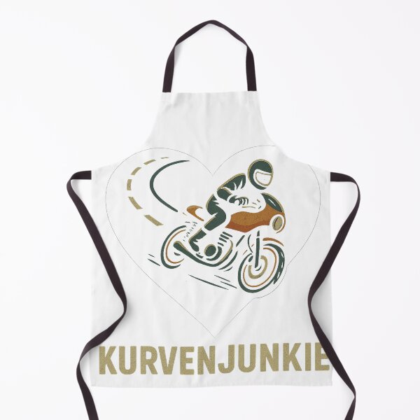 Item preview, Kurvenjunkie – Motorcycle love in the heart designed and sold by Kunst-Shirt.