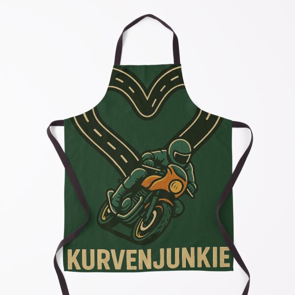 Item preview, Curve Junkie Green – Motorcycle Love in the Heart designed and sold by Kunst-Shirt.