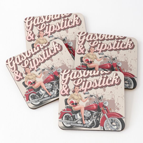 Item preview, Gasoline & lipstick - Filling station - Petroliana - cafe racer styling - highway to hell - Chop shop - Born to race designed and sold by JansenGS.