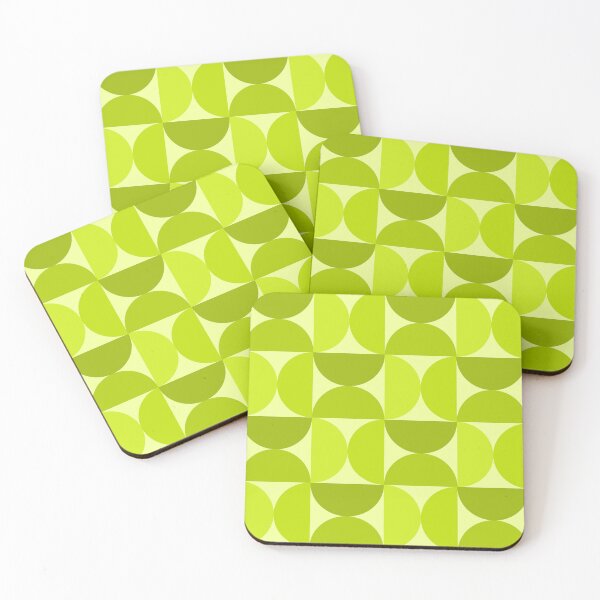 Item preview, Mid Century Modern Half Circles Chartreuse Green designed and sold by thepixelgarden.
