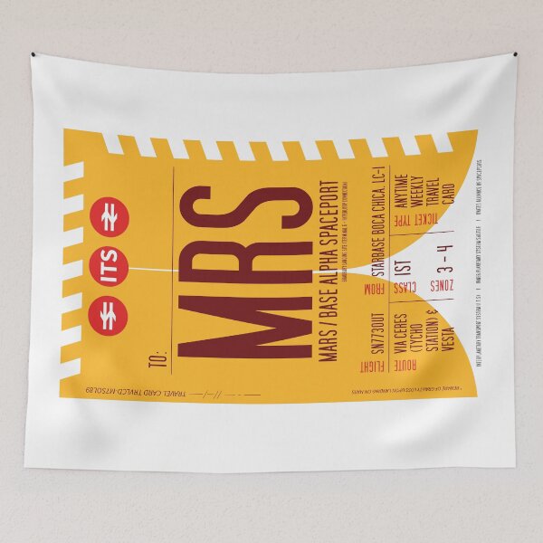 Item preview, Mars Boarding Pass (Interplanetary Space Travel Ticket Collection) designed and sold by BGALAXY.