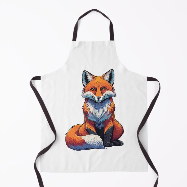 Item preview, Red fox (Vulpes vulpes) Red sitting fox with puffy tail, Cute cunning forest animal, An illustration of a red fox with a white chest and tail sitting against a white background designed and sold by Danler.