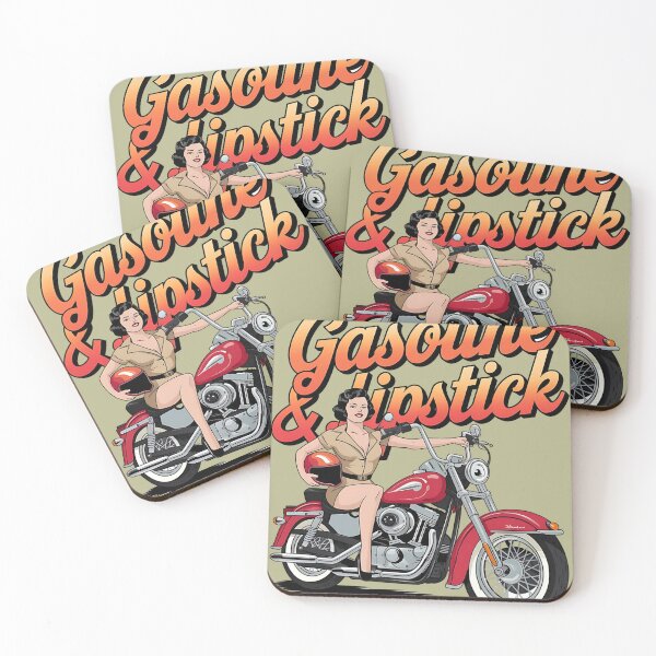 Item preview, Gasoline & lipstick - Filling station - Petroliana - cafe racer styling - highway to hell - Chop shop - Born to race designed and sold by JansenGS.